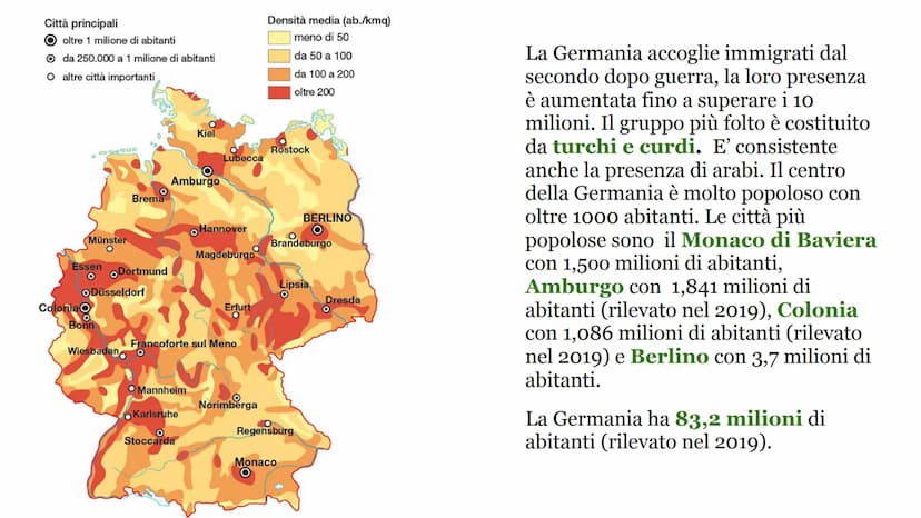 La regione Germanical
Germania - Svizzera - Austria Indicazioni operative
Osserva le carte proposte e per ognuna di esse scrivi le caratteri