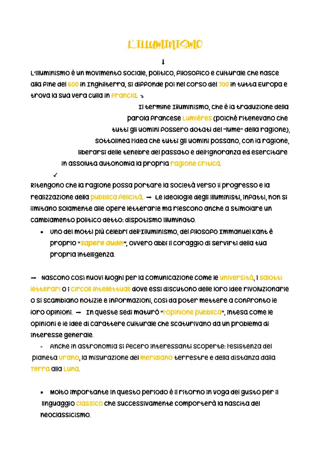 L'illuminismo 