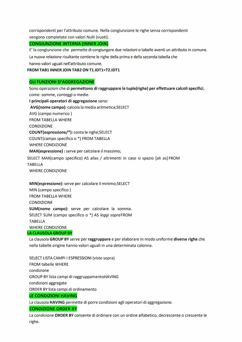 LE BASI DI DATI
Base di dati: insieme di archivi di dati, memorizzati in modo permanente su memoria di massa, con lo
scopo di raggiungere un