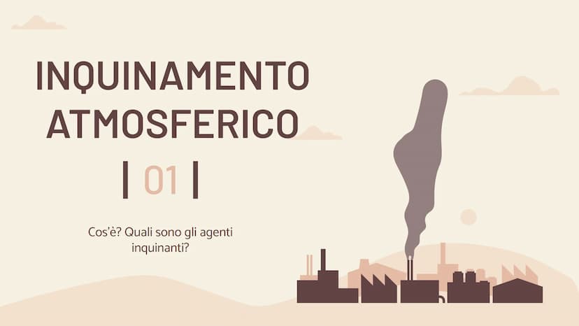 INQUINAMENTO
ATMOSFERICO
Effetto serra e
surriscaldamento globale ARGOMENTI TRATTATI
| 01 |
INQUINAMENTO
ATMOSFERICO
03
EFFETTO SERRA
| 02 |