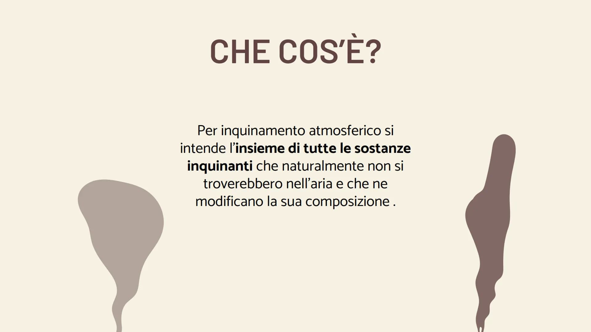 INQUINAMENTO
ATMOSFERICO
Effetto serra e
surriscaldamento globale ARGOMENTI TRATTATI
| 01 |
INQUINAMENTO
ATMOSFERICO
03
EFFETTO SERRA
| 02 |