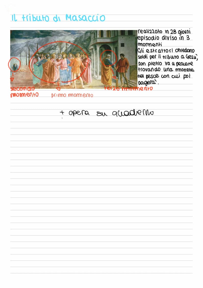 Masaccio
la vita
vive a Firenze 1417
conosce botteghe dei miglion
artisti. usa regole di Brunelleschi
(prospettiva) affreschi cappella
Branc