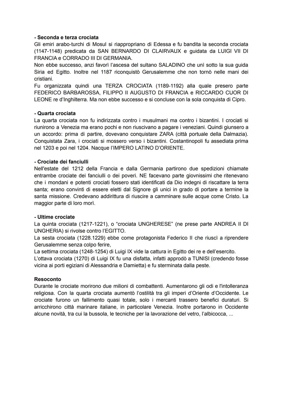 LE CROCIATE IN ORIENTE E IN OCCIDENTE
Dal IX secolo si intensificò in Europa la pratica dei pellegrinaggi religiosi che avevano tre
mete pri