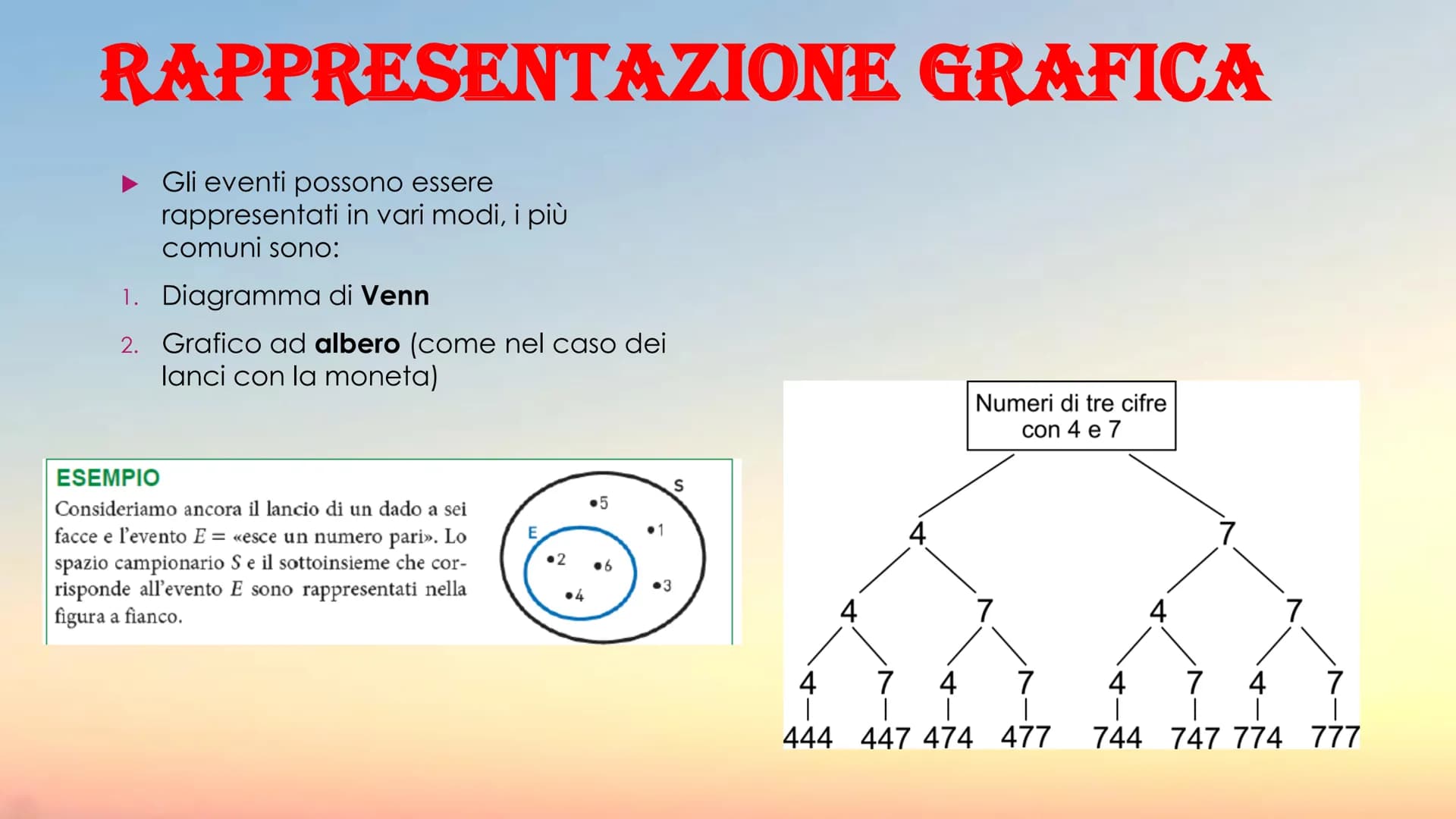 b
00 here
8
CALCOLO COMBINATORIO E PROBABILITA
b² CALCOLO COMBINATORIO
studia i modi per raggruppare e ordinare
secondo determinate regole g