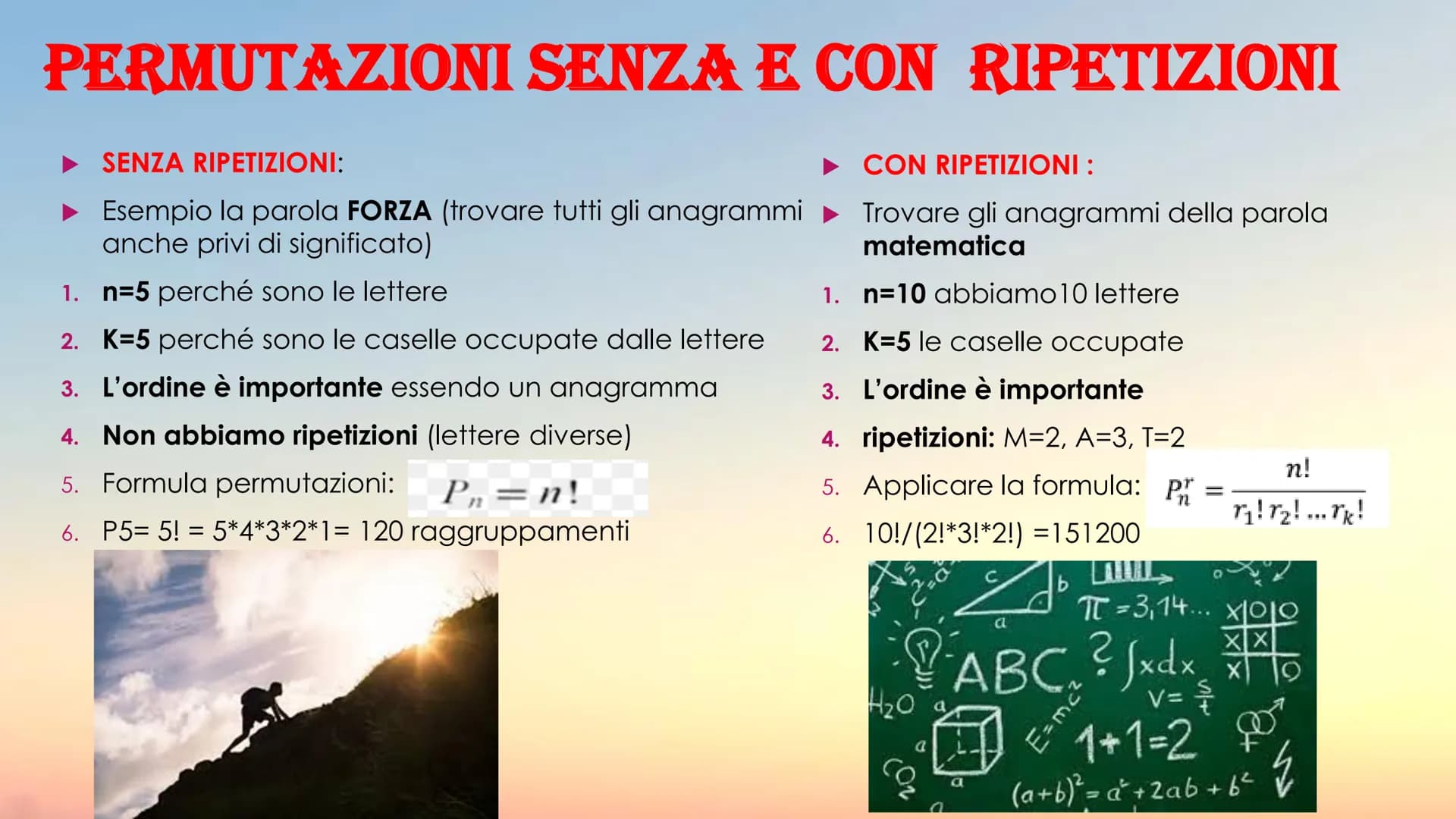b
00 here
8
CALCOLO COMBINATORIO E PROBABILITA
b² CALCOLO COMBINATORIO
studia i modi per raggruppare e ordinare
secondo determinate regole g
