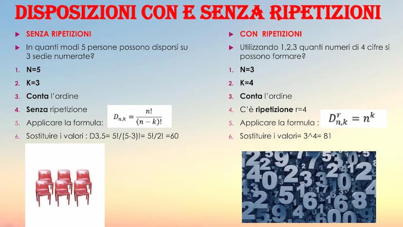 b
00 here
8
CALCOLO COMBINATORIO E PROBABILITA
b² CALCOLO COMBINATORIO
studia i modi per raggruppare e ordinare
secondo determinate regole g