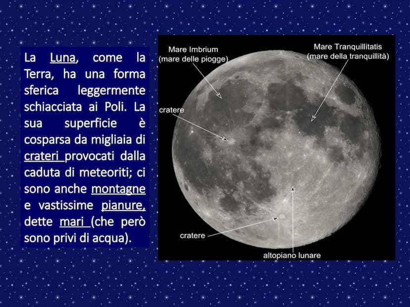 LA LUNA LA LUNA E I SUOI MOVIMENTI
La Luna è l'unico satellite naturale della Terra. È il corpo
celeste più vicino a noi, ben visibile a occ