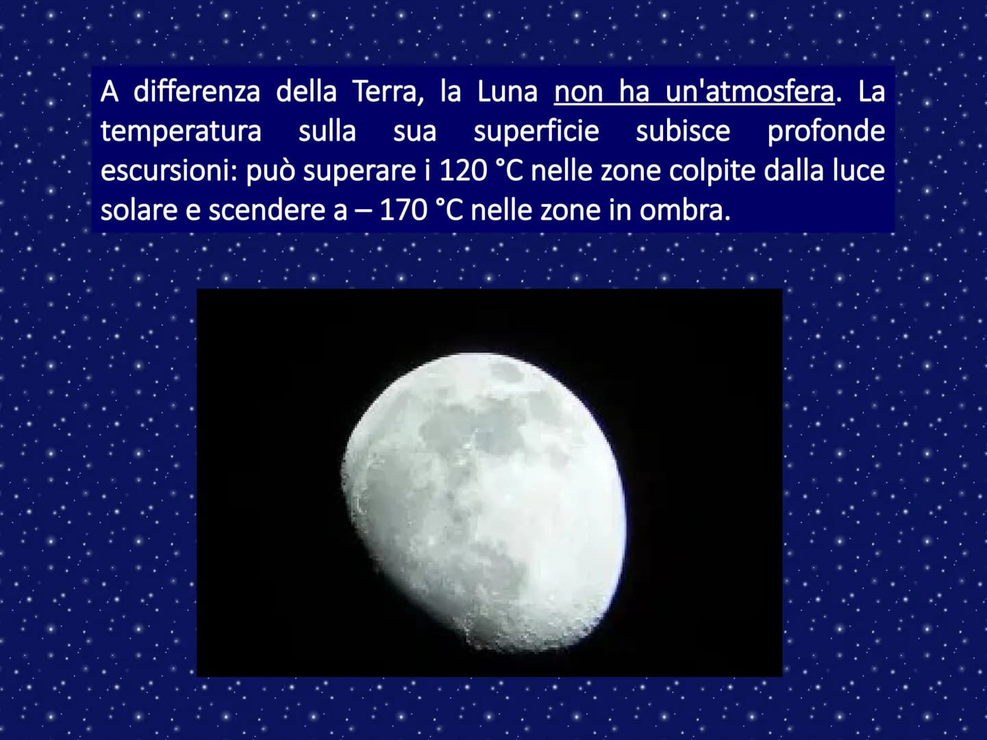 LA LUNA LA LUNA E I SUOI MOVIMENTI
La Luna è l'unico satellite naturale della Terra. È il corpo
celeste più vicino a noi, ben visibile a occ