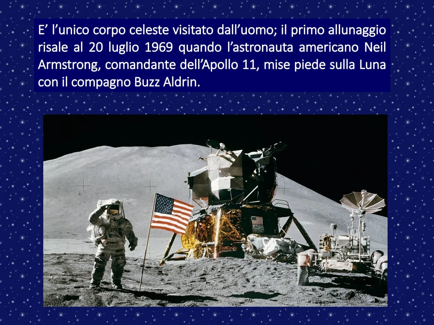 LA LUNA LA LUNA E I SUOI MOVIMENTI
La Luna è l'unico satellite naturale della Terra. È il corpo
celeste più vicino a noi, ben visibile a occ