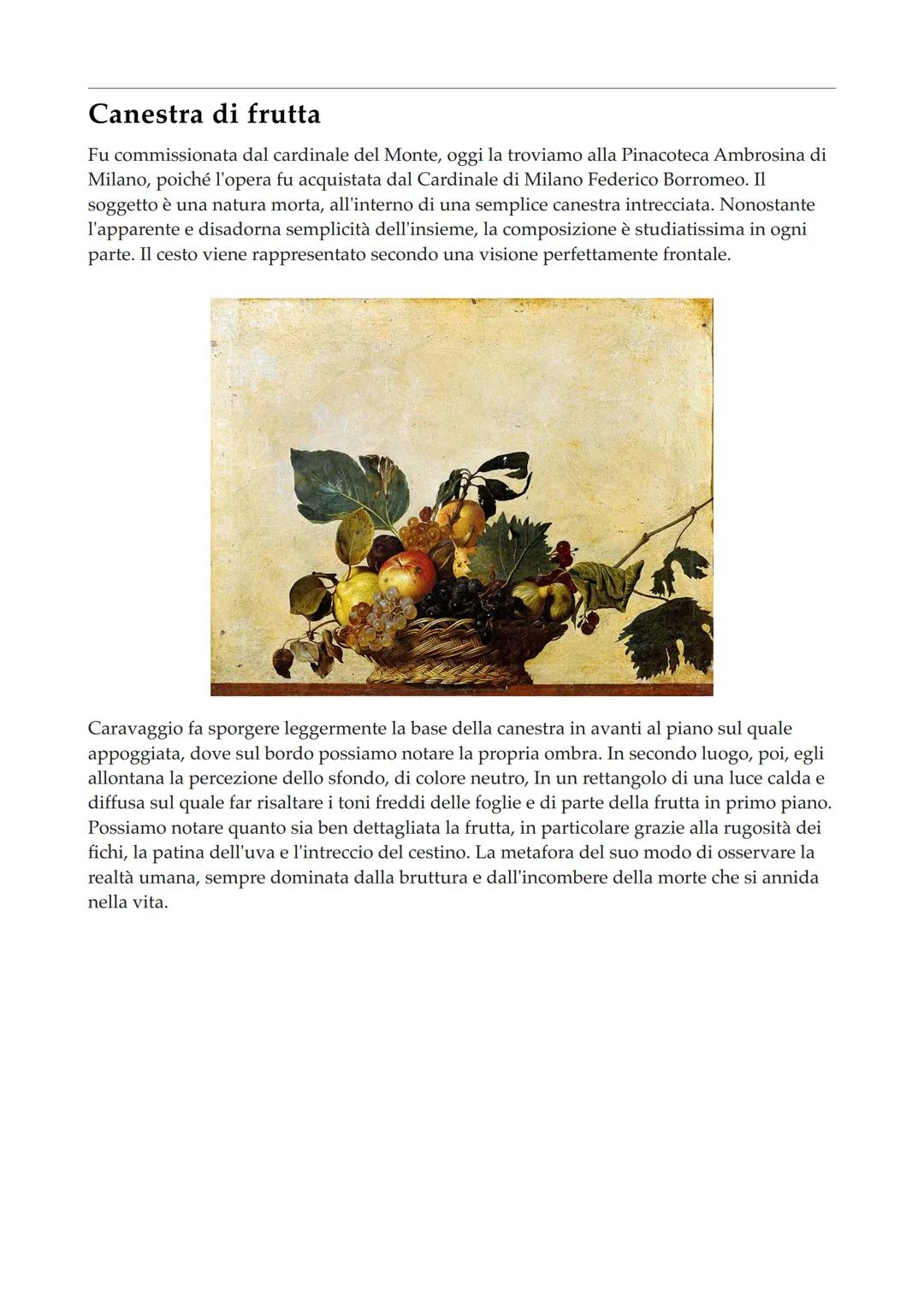 # LA BIOGRAFIA DI CARAVAGGIO

Michelangelo Merisi detto Caravaggio è nato il 29 settembre 1571 a Milano (e non nel
paese di Caravaggio nel b