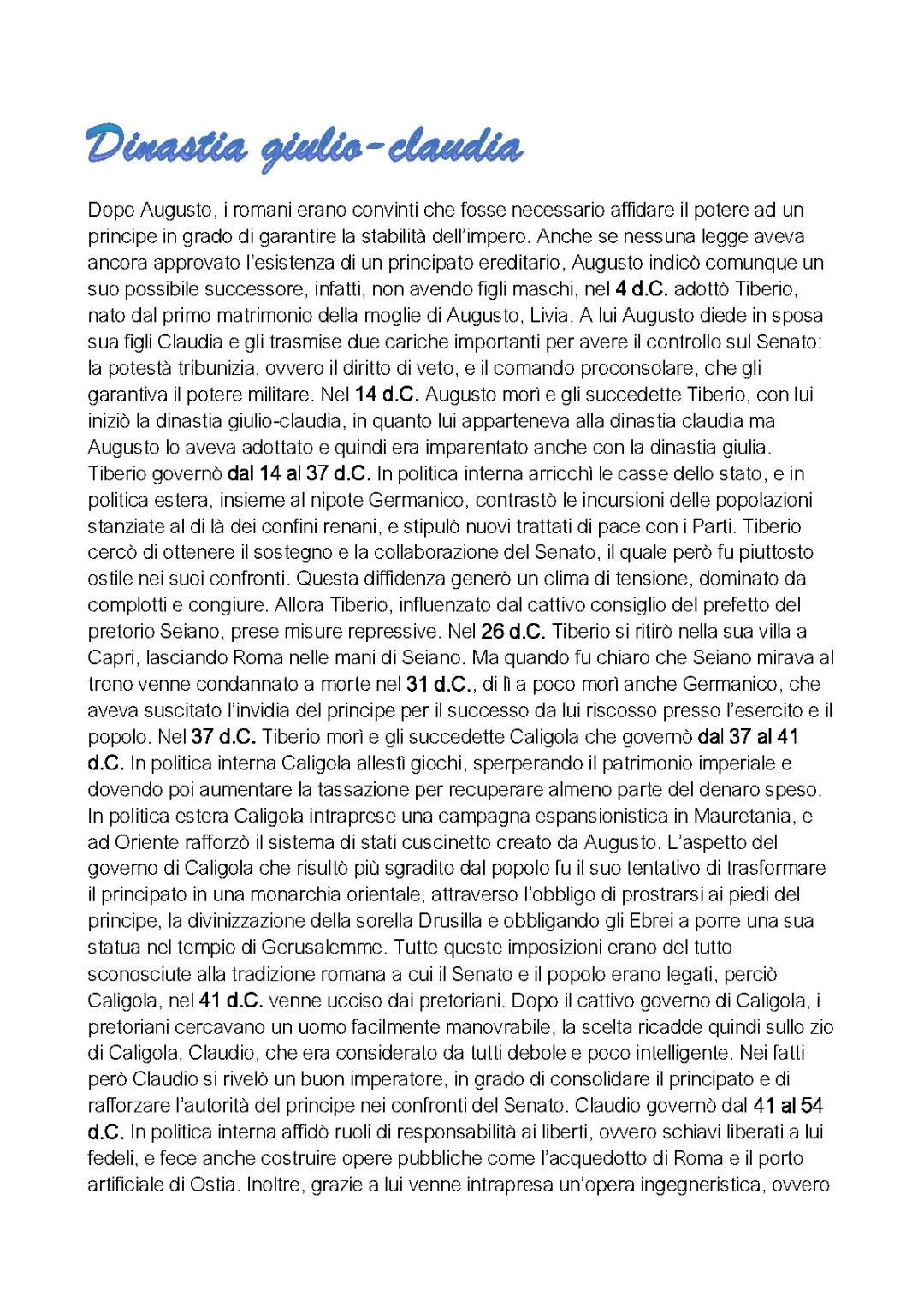 Dinastia giulio-claudia, dinastia dei flavi, imperatori dei II-III secoli, i Severi