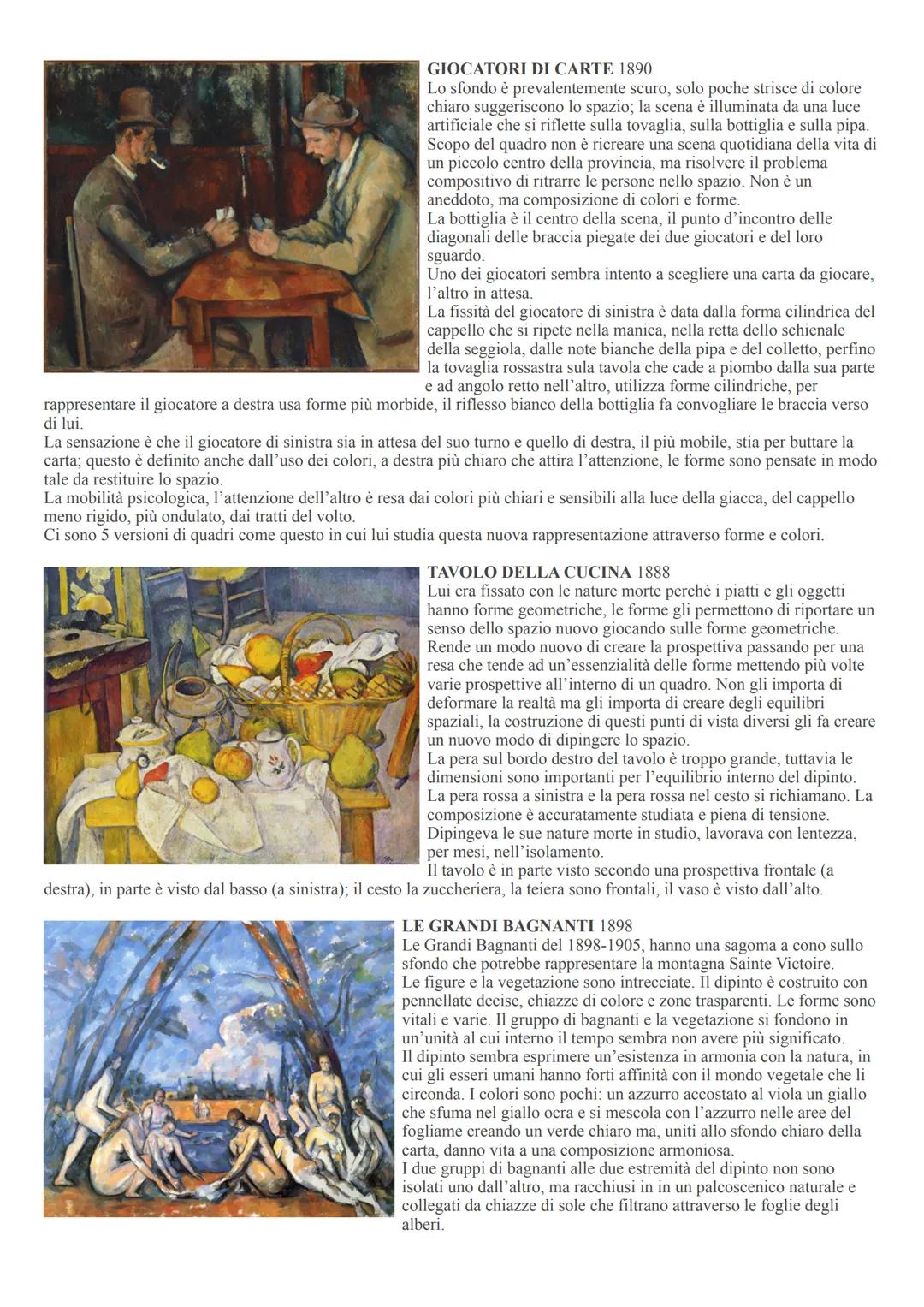 # Paul Cezanne 1839-1906

Era un autodidatta, raramente soddisfatto dei risultati che otteneva. Non riusciva a tradurre in realtà le proprie