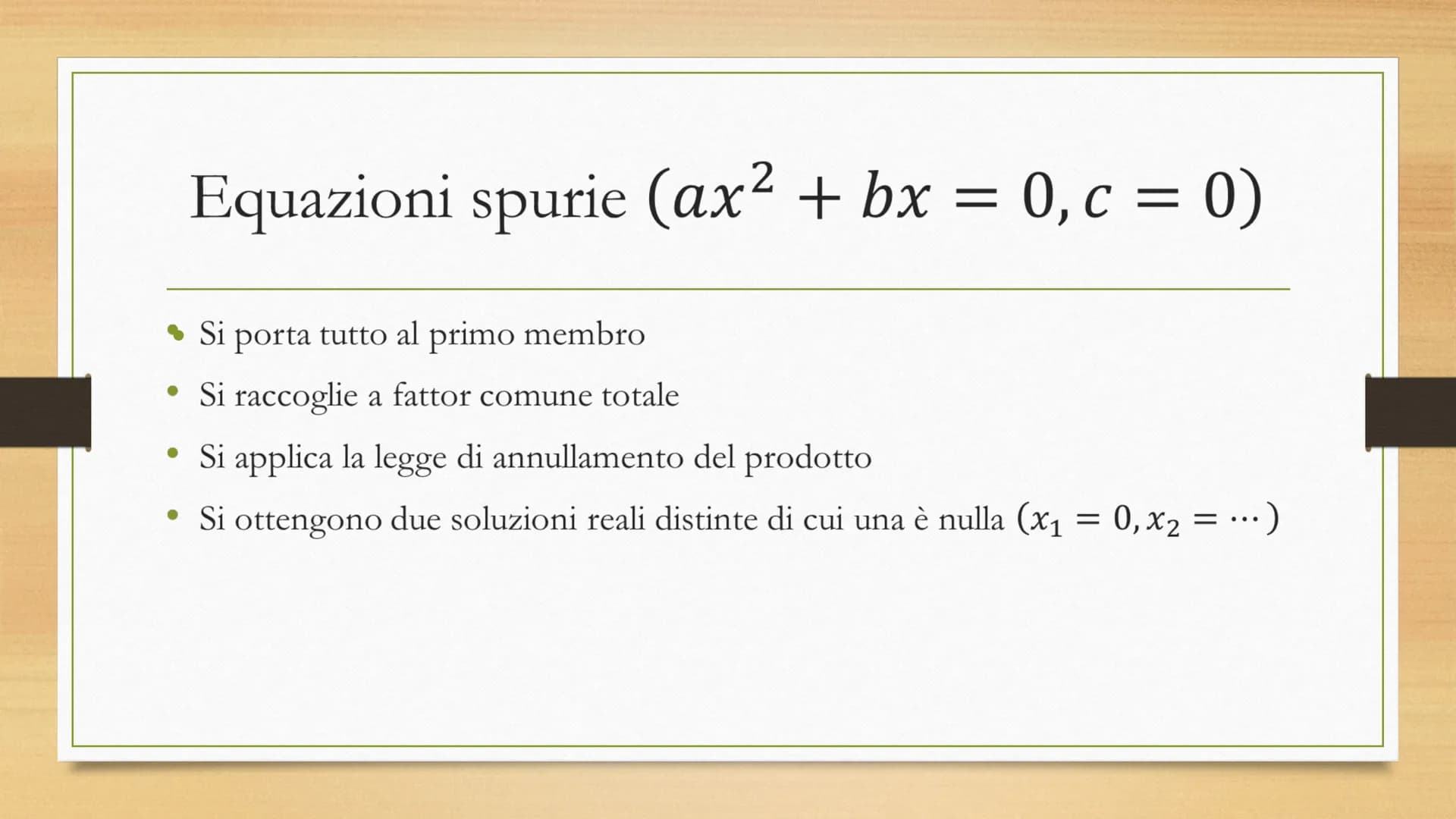# Equazioni di secondo

grado

$ax^2 + bx + c = 0$,     $a \neq 0$

Equazioni con 2 soluzioni # Equazioni complete e incomplete

Complete
- 