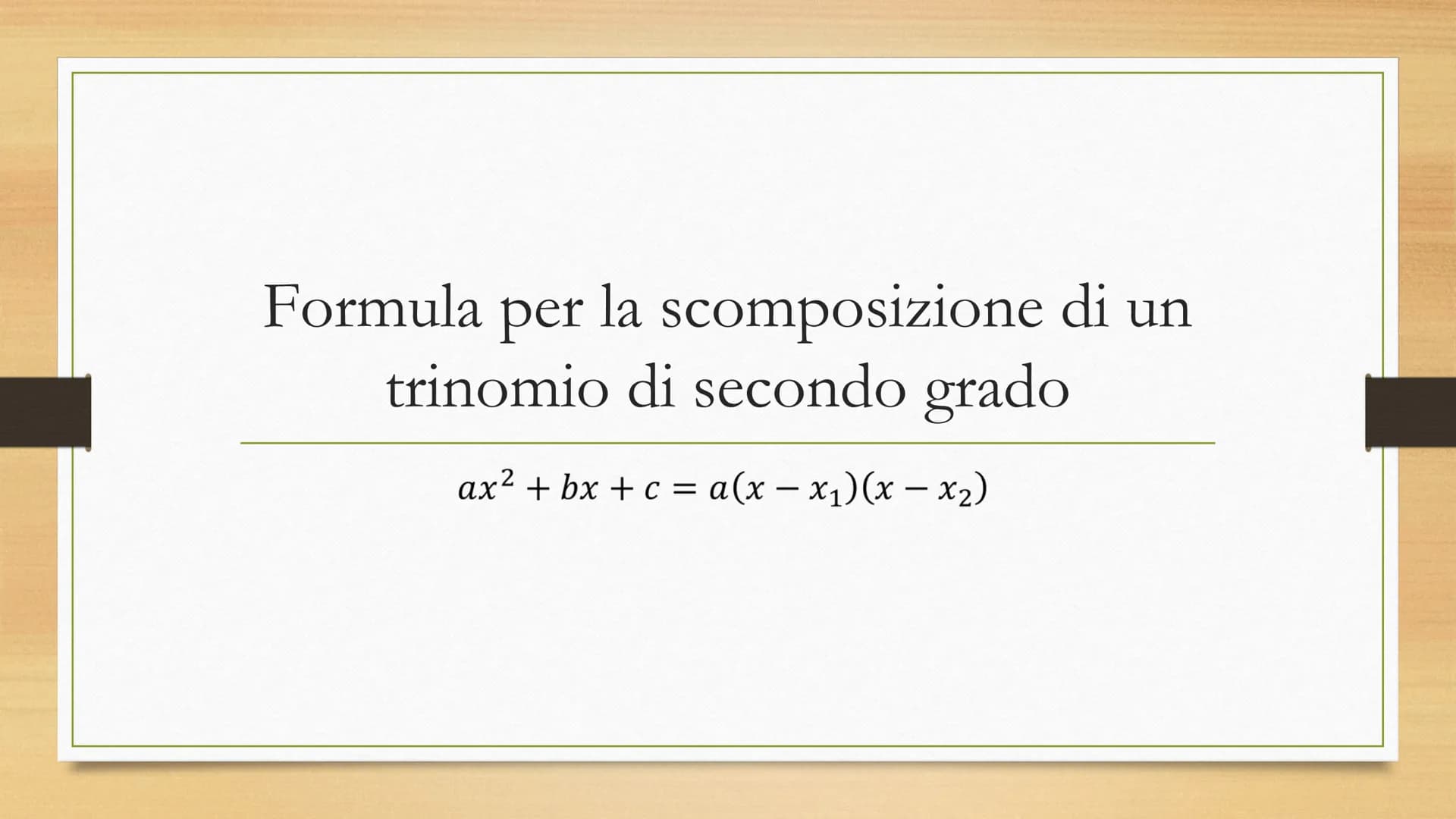 # Equazioni di secondo

grado

$ax^2 + bx + c = 0$,     $a \neq 0$

Equazioni con 2 soluzioni # Equazioni complete e incomplete

Complete
- 
