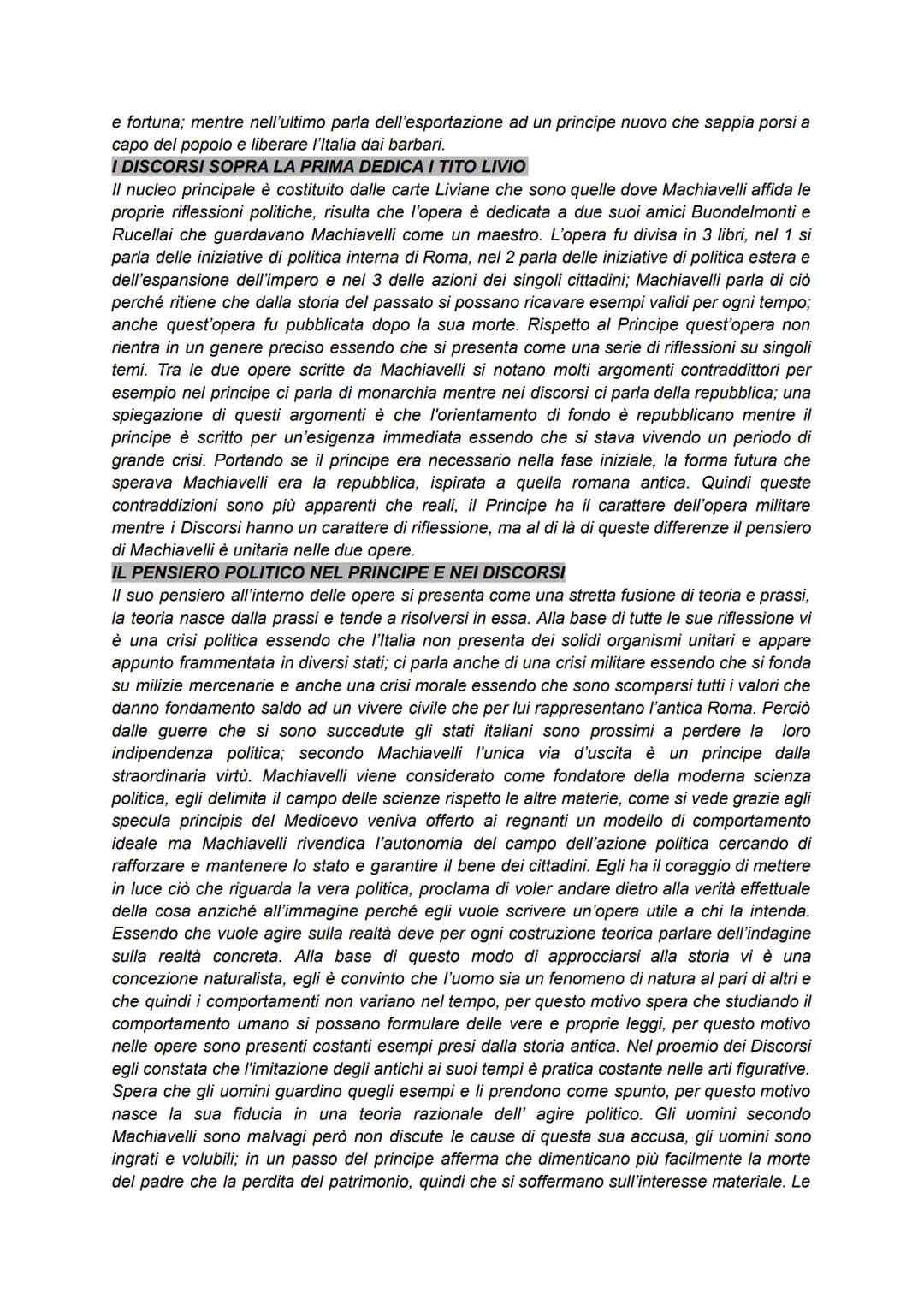 VITA
Niccolò Machiavelli nacque a Firenze da una nobile famiglia, si dedicò agli studi umanistici
basata sui classici latini, nel 1498 conco