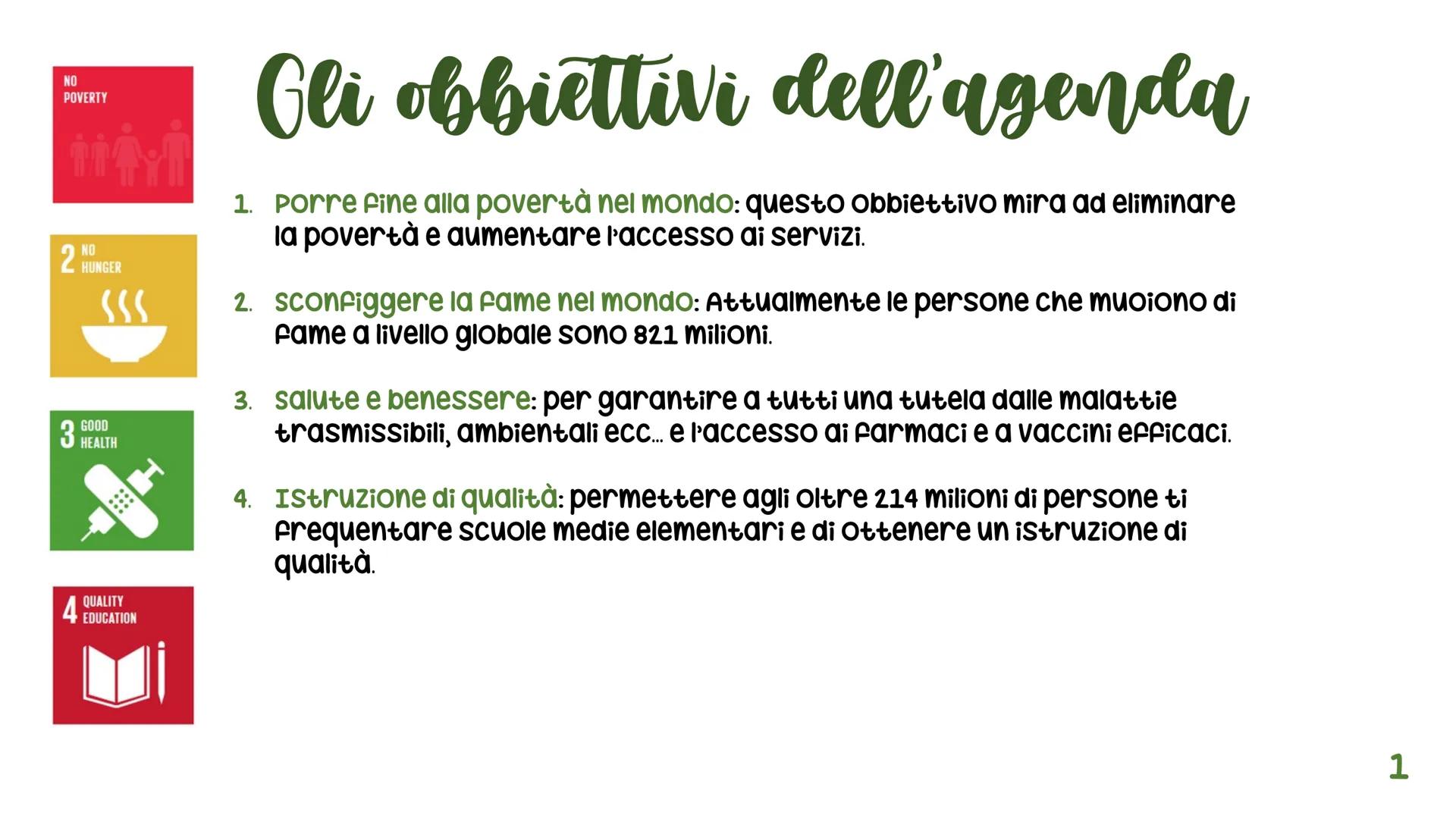 # L'agenda 2030

COS'E

L'agenda 2030 è un programma
d'azione per le persone ed il pianeta, in
cui si tiene conto del progresso
sociale, eco