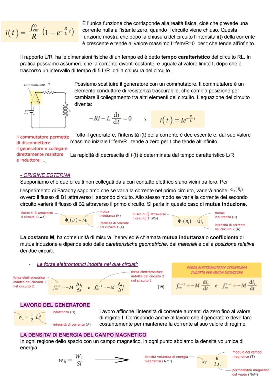O
O
LA CORRENTE INDOTTA
Michael Faraday scoprì che un campo magnetico può generare una corrente
elettrica in un solenoide percorso da corren