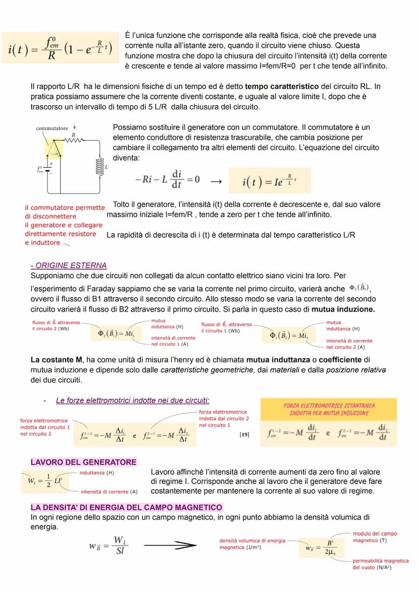 O
O
LA CORRENTE INDOTTA
Michael Faraday scoprì che un campo magnetico può generare una corrente
elettrica in un solenoide percorso da corren