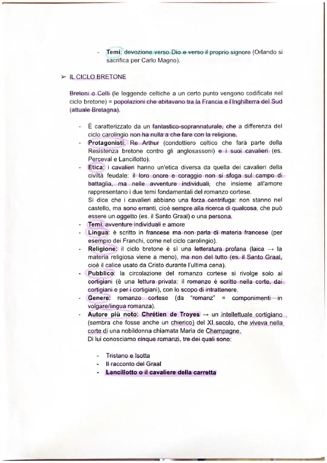 LA NASCITA DELLA LETTERATURA IN VOLGARE
La letteratura in volgare nasce in Europa, in particolare in Francia, tra I'XI e il XIII
secolo. Qui