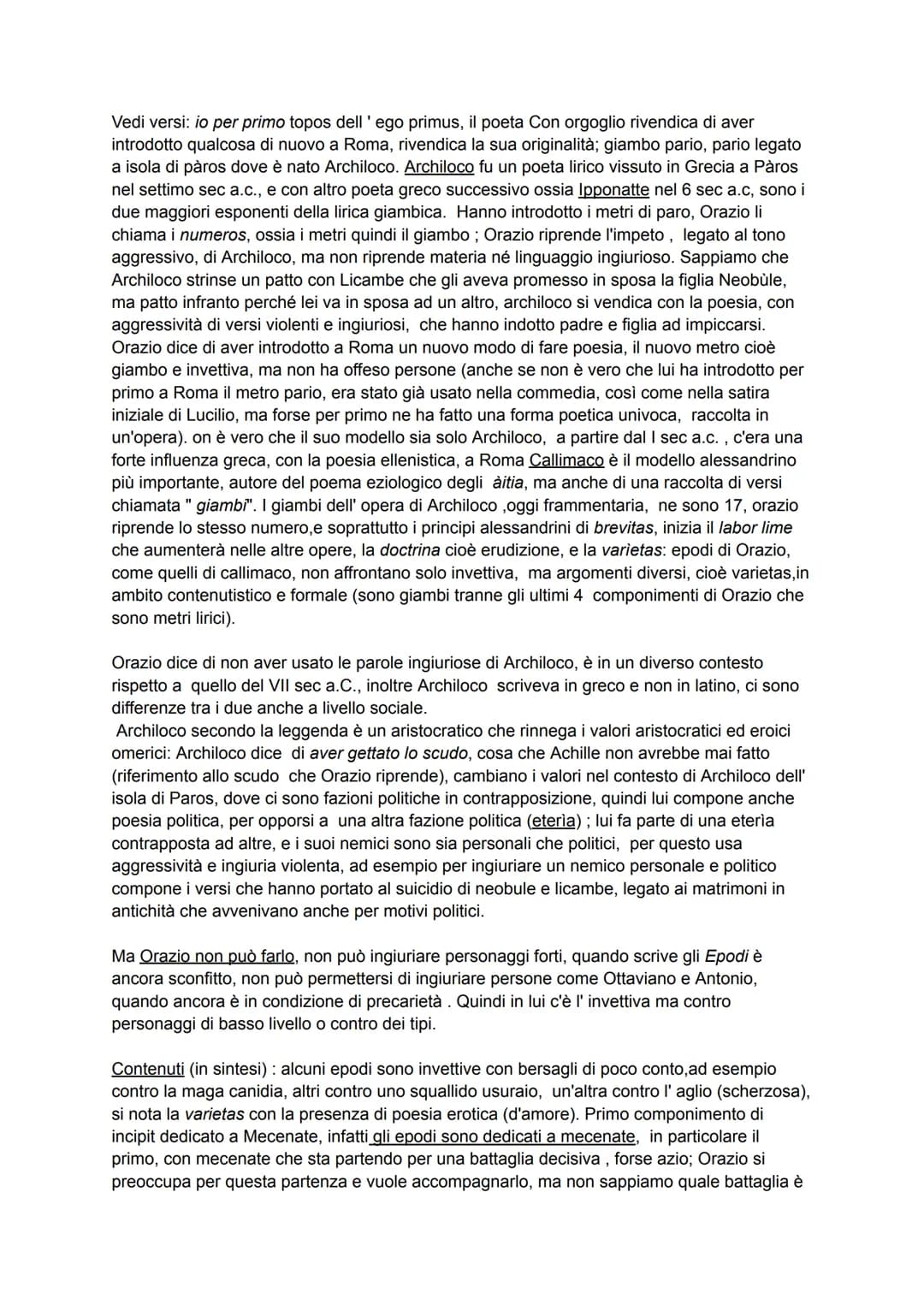 QUINTO ORAZIO FLACCO
Vita e produzione
Altro poeta classico, con Virgilio, Orazio è un poeta di età augustea che instaura forse
ancora di pi
