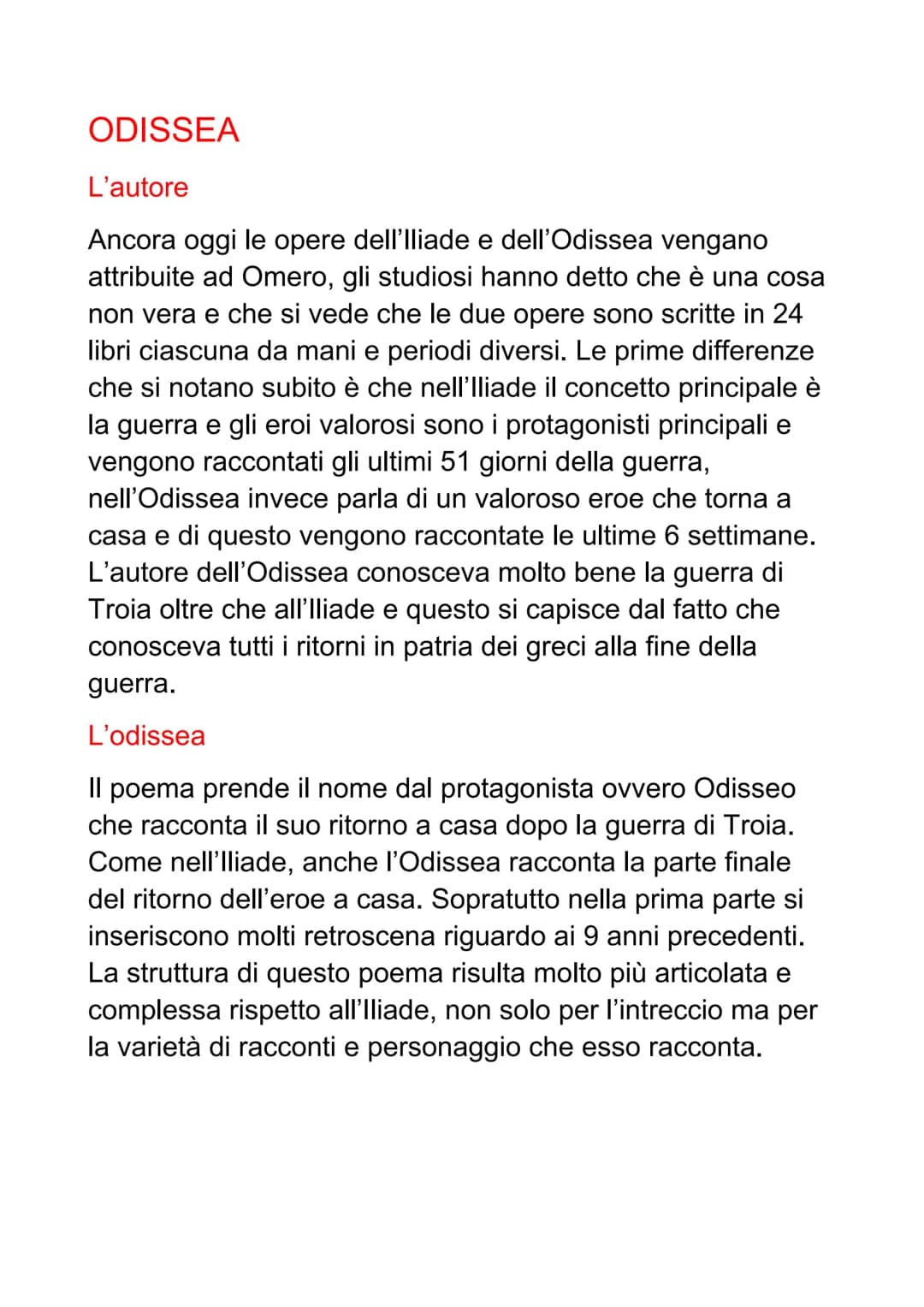 ODISSEA
L'autore
Ancora oggi le opere dell'lliade e dell'Odissea vengano
attribuite ad Omero, gli studiosi hanno detto che è una cosa
non ve