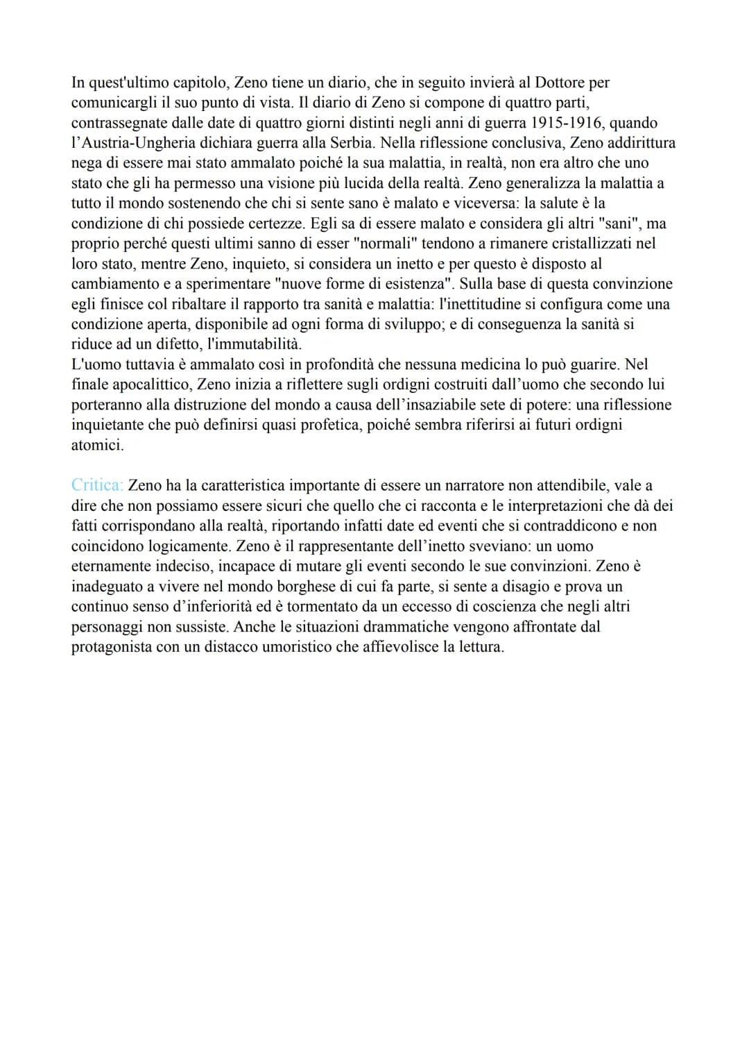 La Coscienza di Zeno
Titolo: La Coscienza di Zeno
Autore Italo Svevo
Tipo di testo: Romanzo psicoanalitico
Data di Pubblicazione: 3 gennaio 