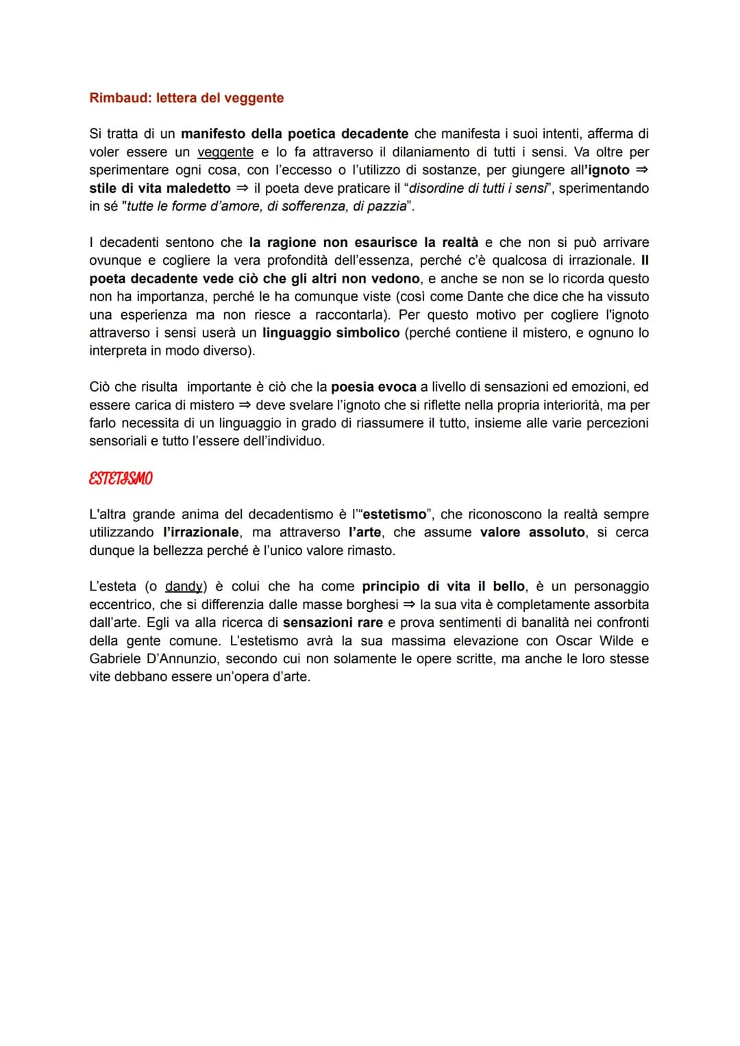 Decadentismo
Il decadentismo è un movimento artistico-letterario sviluppatosi in Francia e poi diffusosi nel
resto d'Europa tra la fine dell