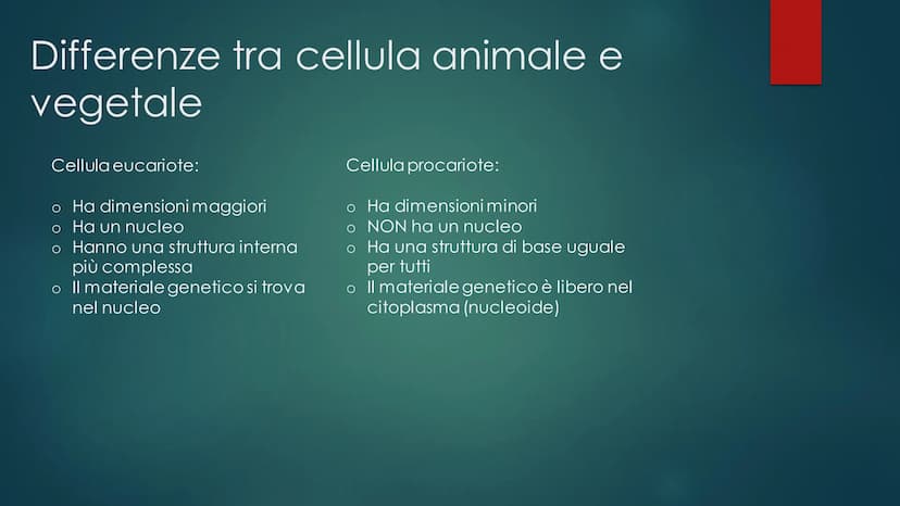 La cellula
EUCARIOTE E PROCARIOTE Evoluzione
procariote a eucariote
della cellula da
Esistono due teorie, la prima è la TEORIA ENDOSIMBIONTI