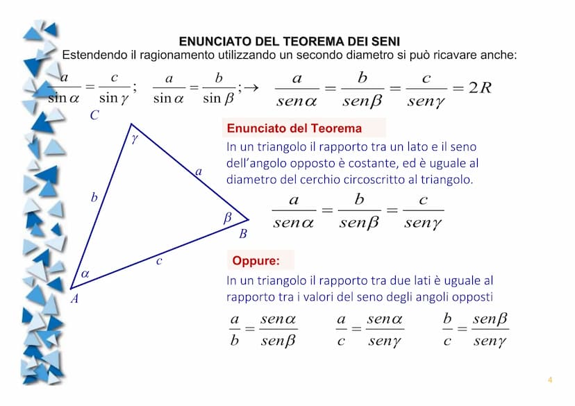 Triangoli qualsiasi
(N.B. argomento fondamentale per la risoluzione dei poligoni programma di 2° superiore)
► Tutto inizia da un corretto di
