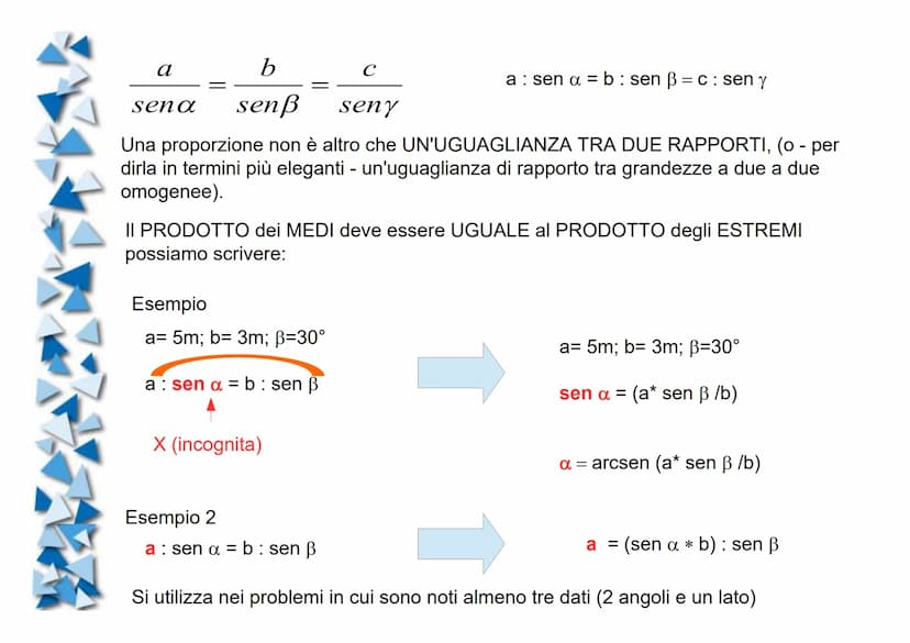 Triangoli qualsiasi
(N.B. argomento fondamentale per la risoluzione dei poligoni programma di 2° superiore)
► Tutto inizia da un corretto di