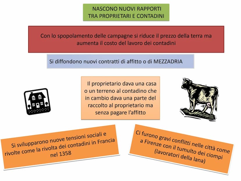 LA CRISI DEL TRECENTO
L'Europa per tre secoli ebbe un
periodo di crescita economica:
crescita della produzione
agricola, dei commerci e dell