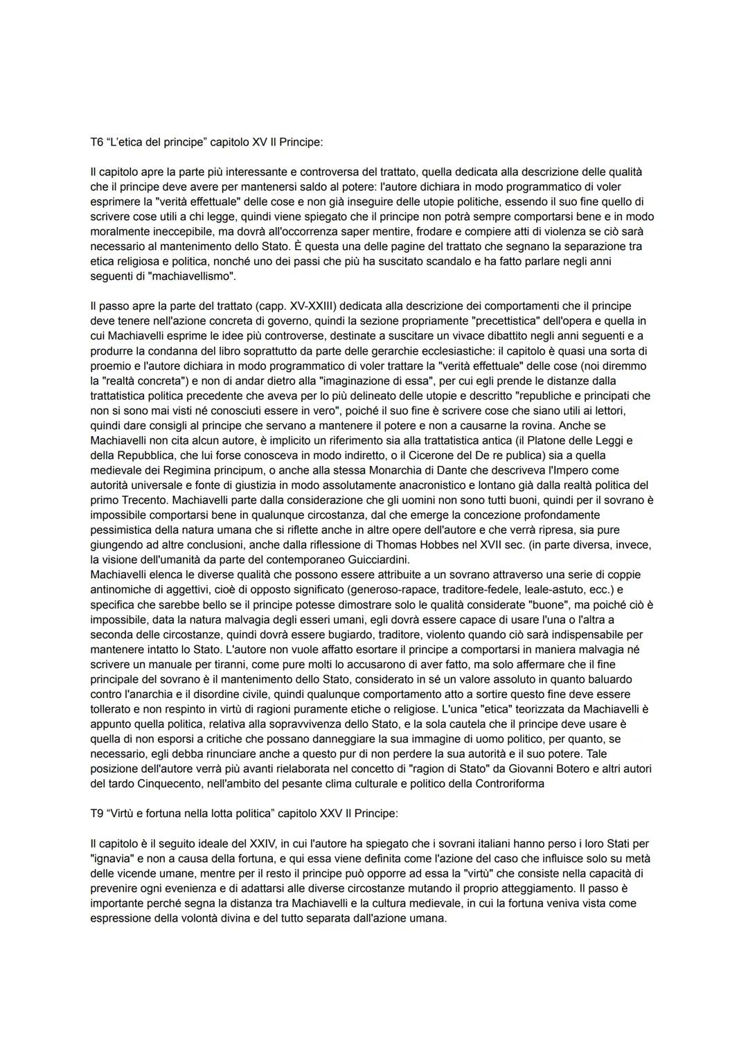 Temi testi del Principe
T3 "Il sommario dell'opera" capitolo I II Principe:
Nel primo brevissimo capitolo del trattato Machiavelli enuncia i