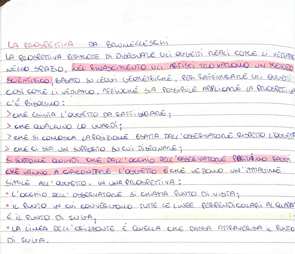 LA PROSPETTIVA
DA BRUNELLESCHI
LA PROSPETTIVA PERMETTE DI DISEGNARE GLI OGGETTI REALI COME LI VEDIATO
NELLO SPAZIO, NEL RINASCIMENTO GLI ART