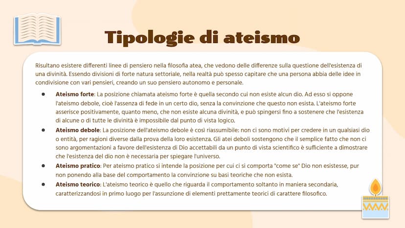 La diversità
l'ateismo e
delle tesi religiose:
l’agnosticismo
Luce Joan Ruffato 01
L'ateismo WWW.
L'ateismo
L'ateismo è la posizione di chi 