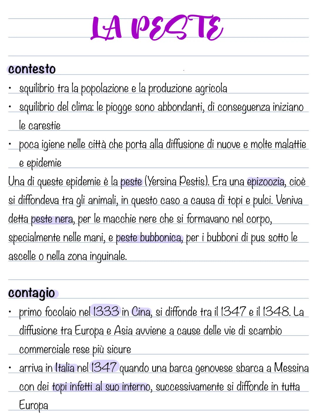 LA PESTE
contesto
squilibrio tra la popolazione e la produzione agricola
squilibrio del clima: le piogge sono abbondanti, di conseguenza ini