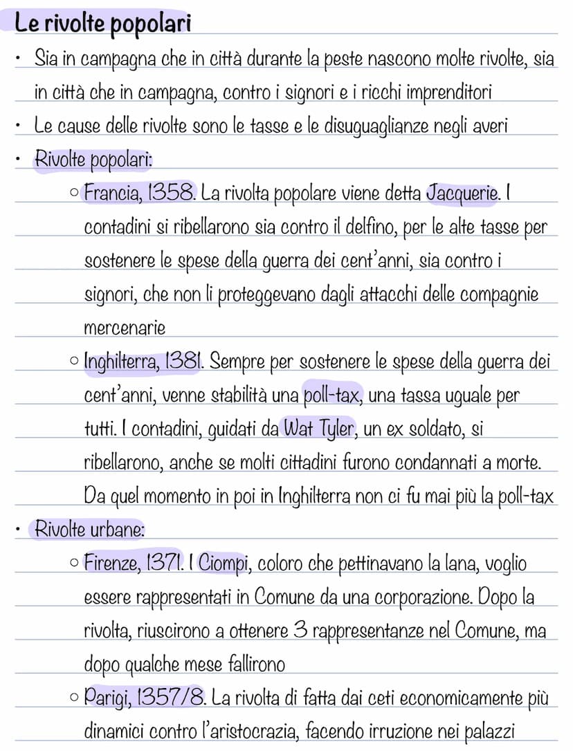 LA PESTE
contesto
squilibrio tra la popolazione e la produzione agricola
squilibrio del clima: le piogge sono abbondanti, di conseguenza ini