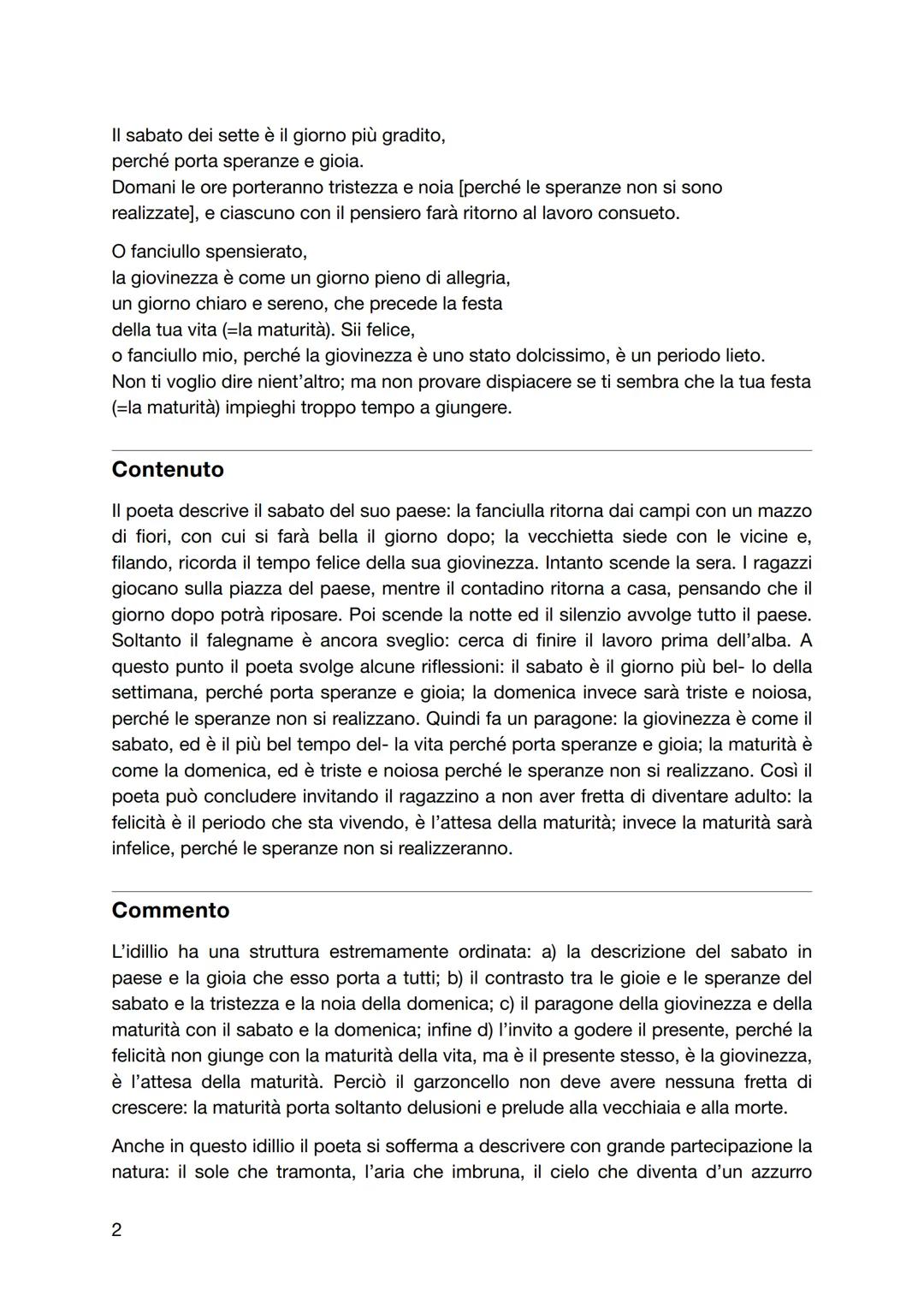 martedì 18 gennaio 2022
IL SABATO DEL VILLAGGIO
Parafrasi
La ragazza viene dalla campagna
al tramonto del sole
con il suo fascio d'erba; e r
