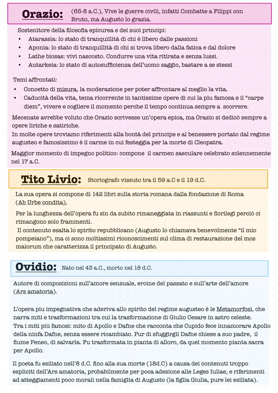 ●
Propaganda augustea
Scopo: guadagnarsi il consenso del popolo
Modo: esaltare Augusto che con la sua politica aveva portato Roma in una
nuo