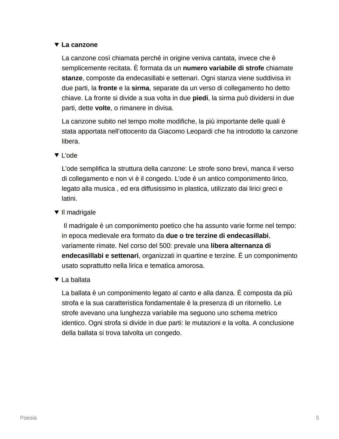 Poesia
Poesia
▼ Il verso
L'aspetto esteriore più caratterizzante della poesia è dato dalla scrittura in versi. La
parola verso deriva dal la