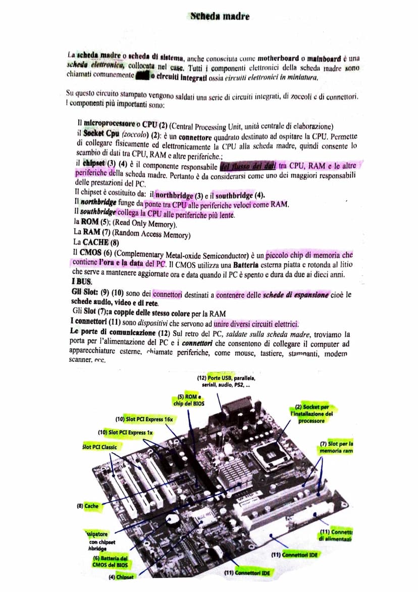 COMPONENTI HARDWARE
L'ARCHITETTURA DI VON NEUMANN
L'architettura (o modello struttural) di un
sistema indica come le sue parti sono connesse