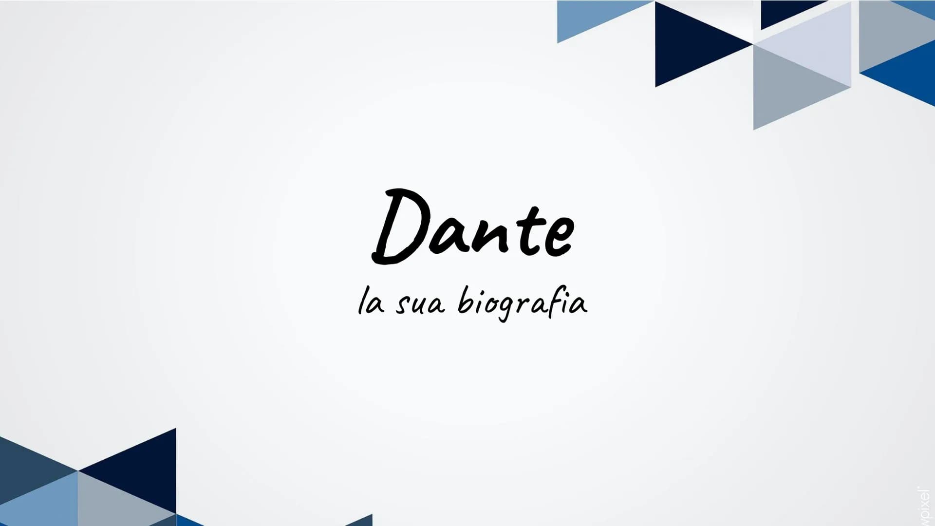 Dante
la sua
biografia
pixel Dante Alighieri, è stato uno dei più grandi poeti italiani ed è
considerato una delle tre corone della letterat