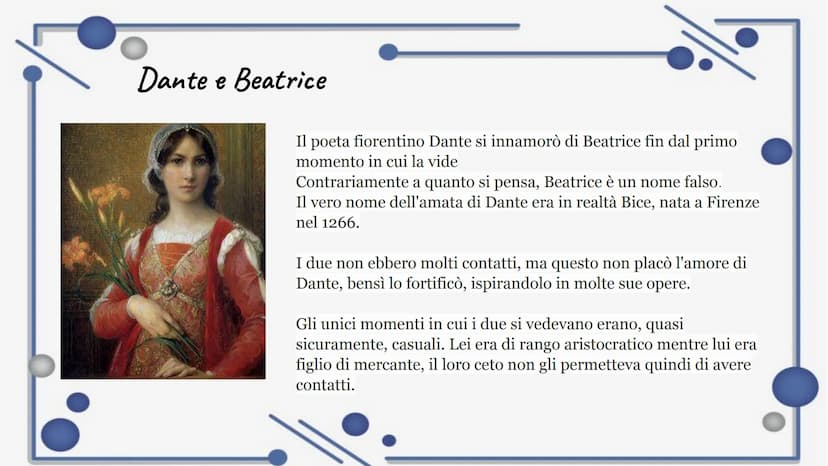 Dante
la sua
biografia
pixel Dante Alighieri, è stato uno dei più grandi poeti italiani ed è
considerato una delle tre corone della letterat