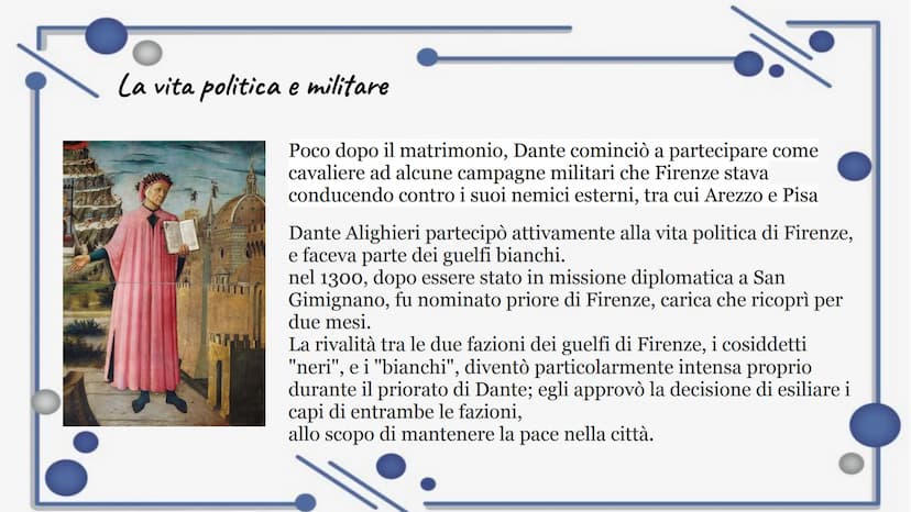Dante
la sua
biografia
pixel Dante Alighieri, è stato uno dei più grandi poeti italiani ed è
considerato una delle tre corone della letterat