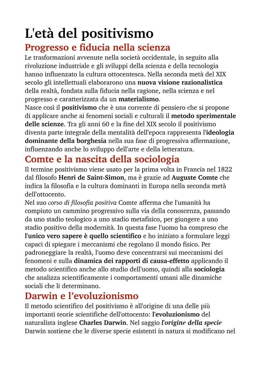 # L'età del positivismo

Progresso e fiducia nella scienza

Le trasformazioni avvenute nella società occidentale, in seguito alla
rivoluzion