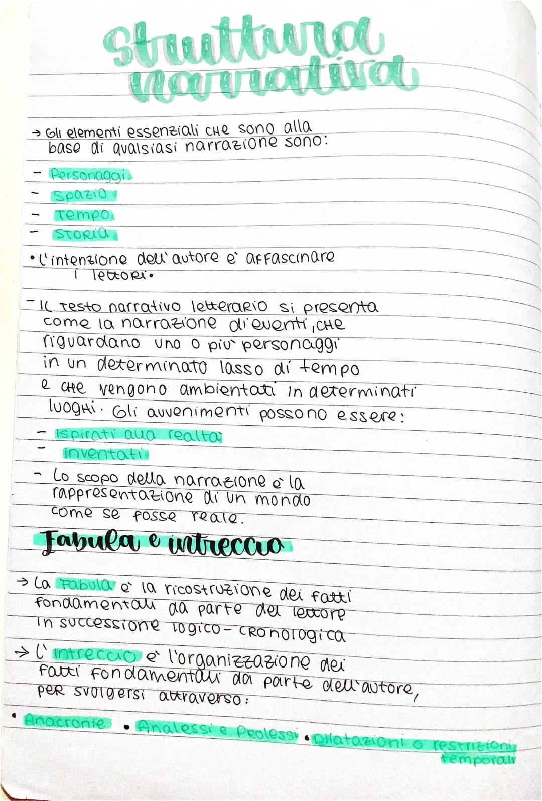 Schema e Struttura del Testo Narrativo