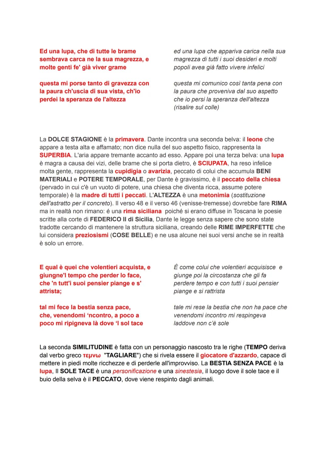 Inferno: Canto 1
È il canto proemiale a tutta l'opera, contiene la ragione per cui il viaggio si svolge e deve
dare delle informazioni su ch