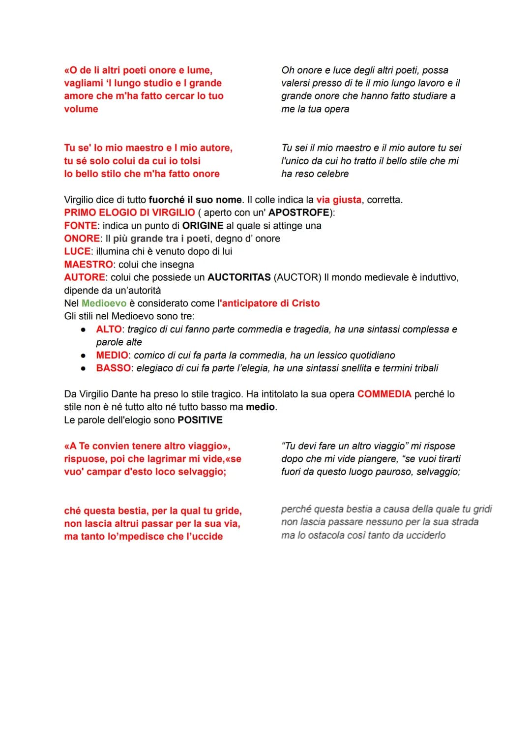 Inferno: Canto 1
È il canto proemiale a tutta l'opera, contiene la ragione per cui il viaggio si svolge e deve
dare delle informazioni su ch
