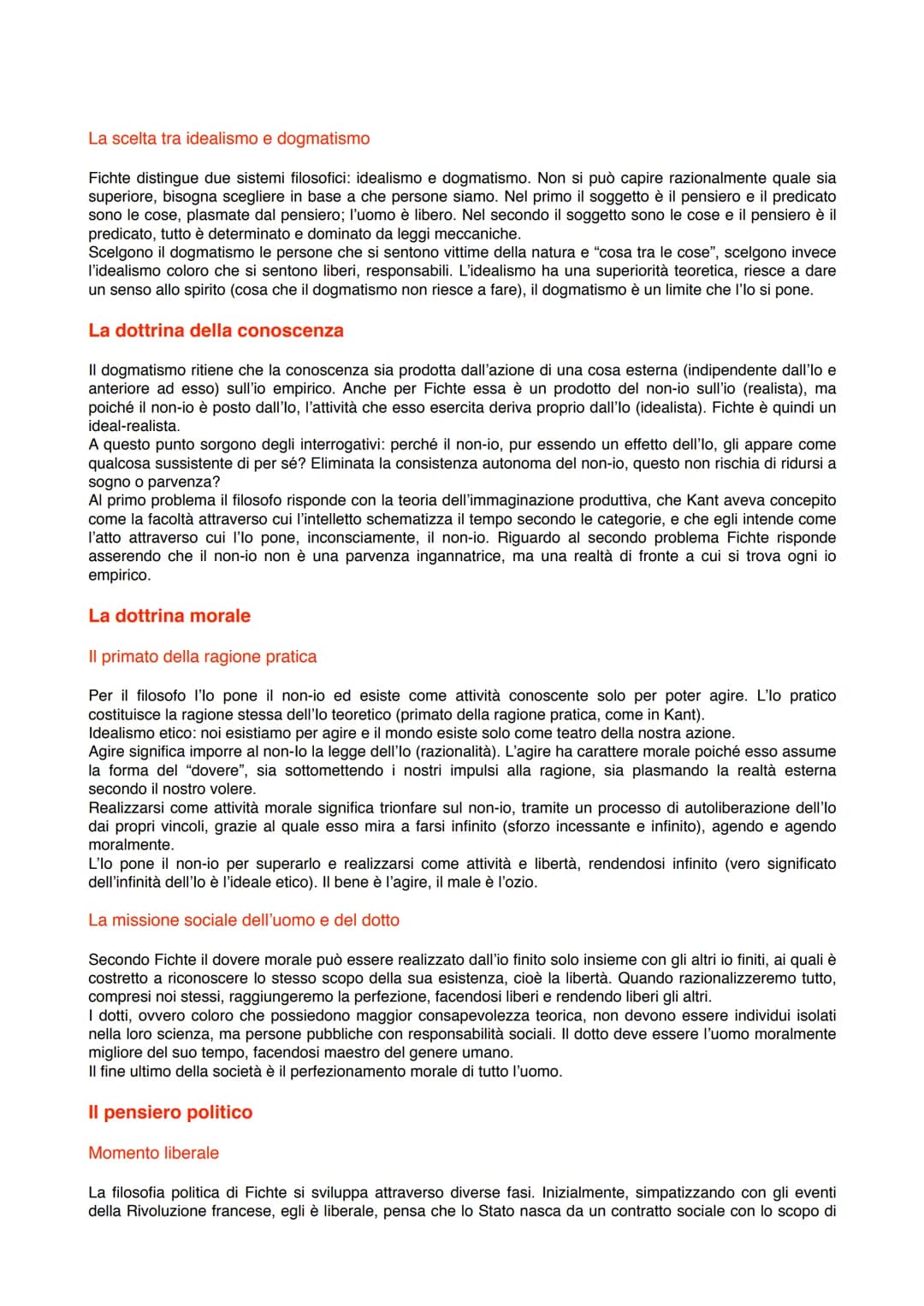 Fichte
A Fichte si deve l'inizio dell'idealismo, la massima espressione filosofica del romanticismo.
I critici immediati di Kant
I critici d