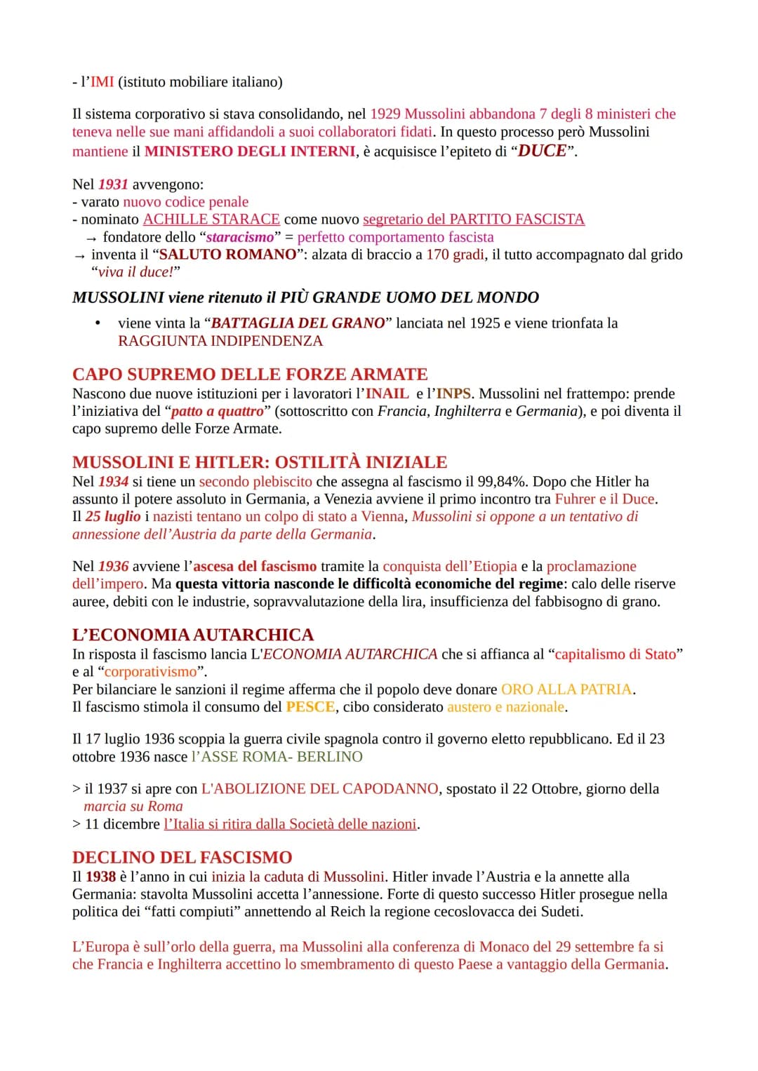 
<p>Il Fascismo è un movimento fondato da Mussolini nel 1919, che ha preso piede come reazione e conseguenza alla crisi politica, economica,