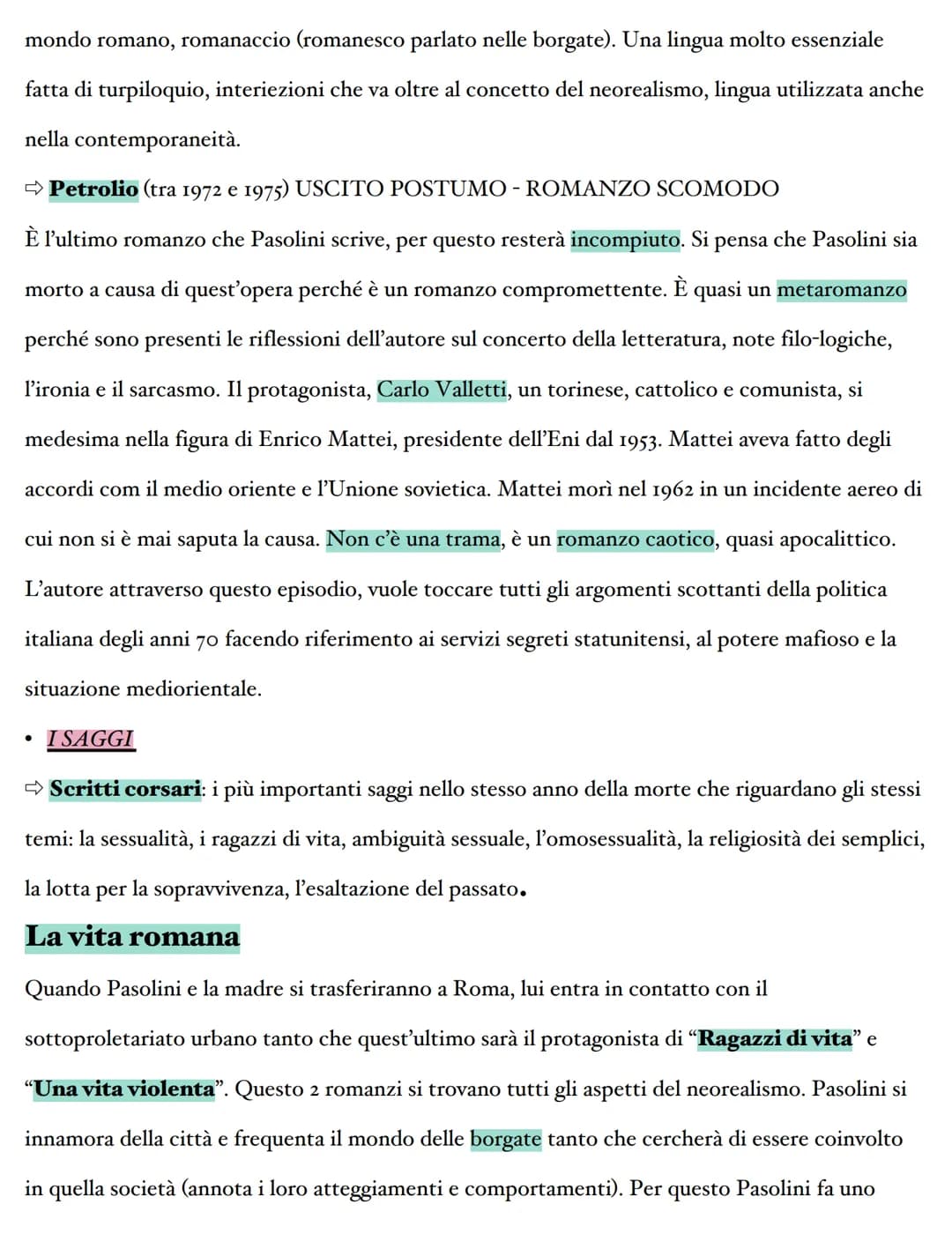 Pier Paolo Pasolini (1922-1975)
Pasolini rappresenta l'intellettuale più importante del '900 che ha sperimentato tutti i generi
letterari: è